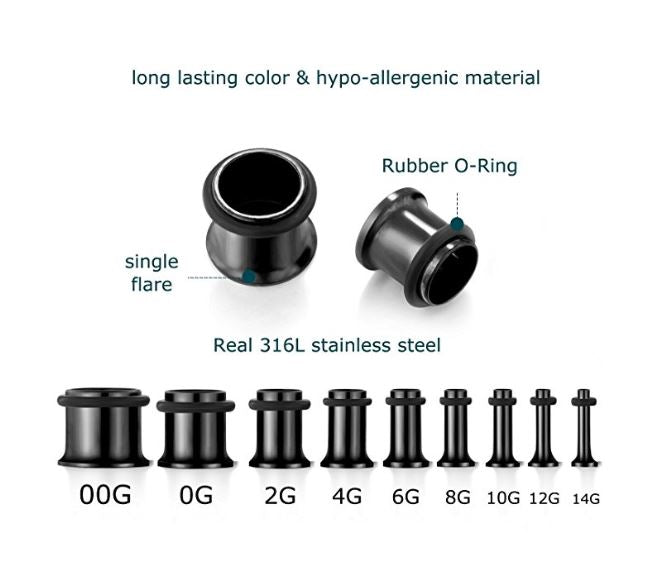 36x Ear Stretching Kit - Black