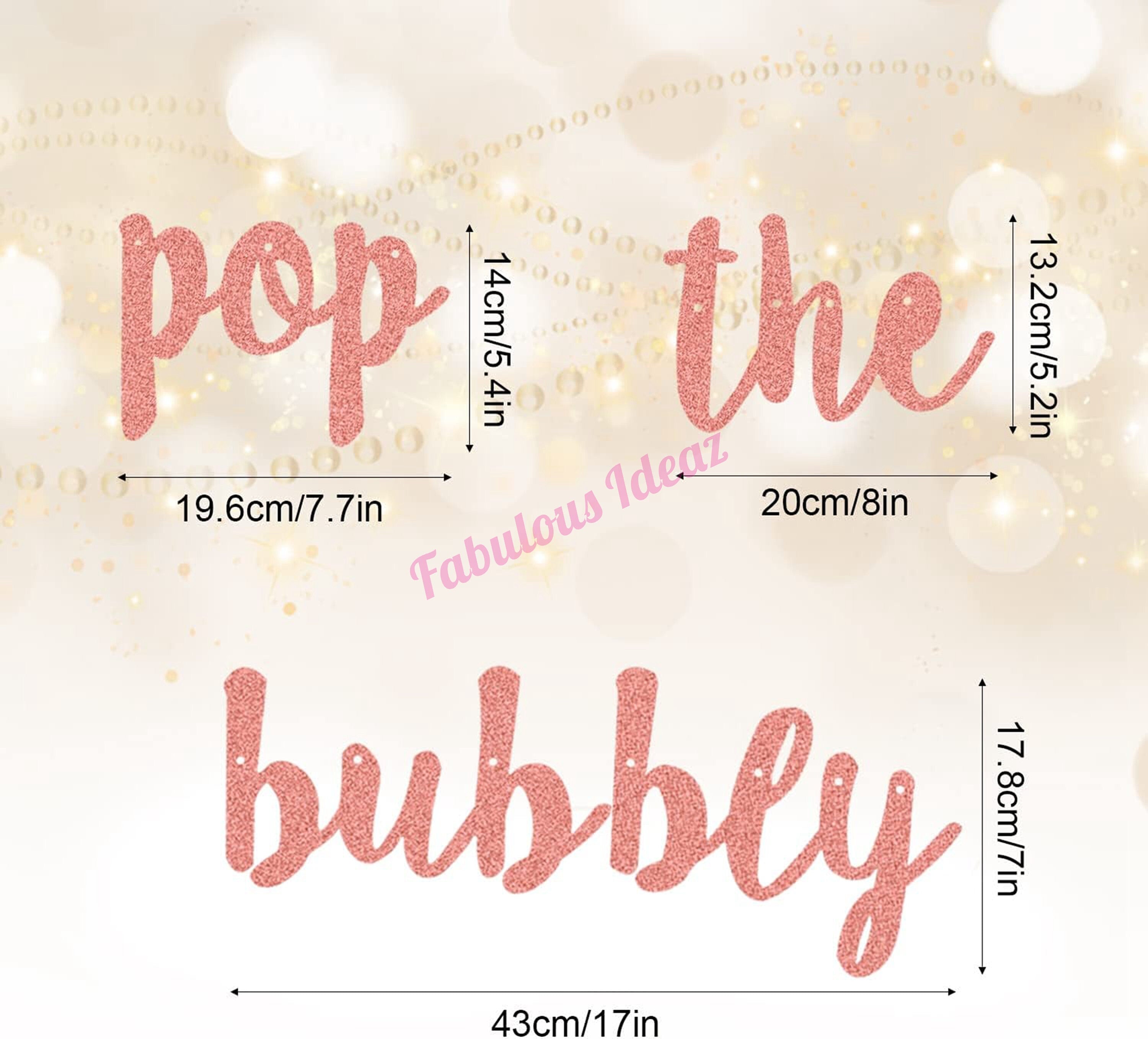 Pop The Bubbly She's Getting a Hubby Rose Gold | Gold Hens Party Banner Bridal Shower Garland Bridal Shower Decoration